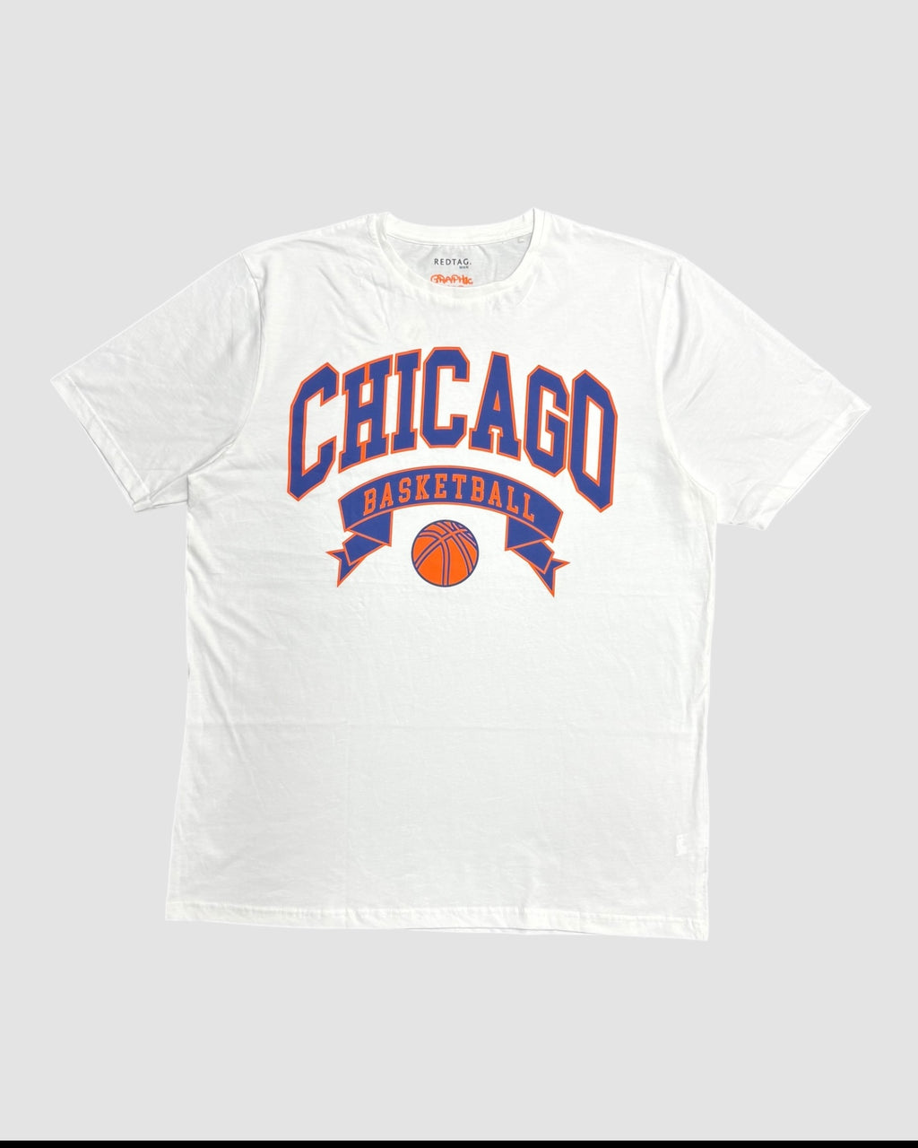 Redtag | White | Crew neck